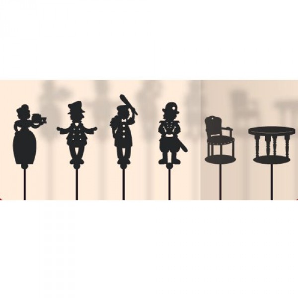 Marionnettes à ombres Set de 6 pièces : Guignol - Coin-23653