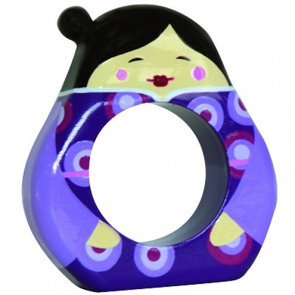 Rond de serviette Kokeshi : Michiko - Coin-20805