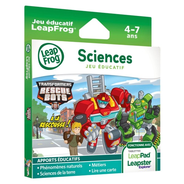 Jeu pour consoles LeapPad et Leapster Explorer : Sciences avec Transformers Rescue Bots - Leapfrog-82013