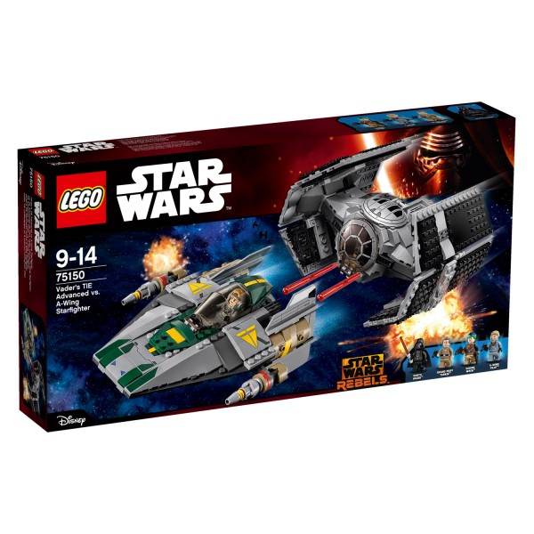Lego 75150 Star Wars : Le TIE Advanced de Dark Vador contre l'A-wing Starfighter - Lego-75150