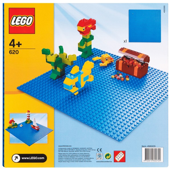 Lego 0620 Construction créative : Plaque de base bleue 25 x 25 cm - Lego-620