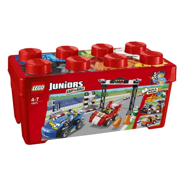 Lego 10673 Juniors : Grande boîte du rallye automobile - Lego-10673