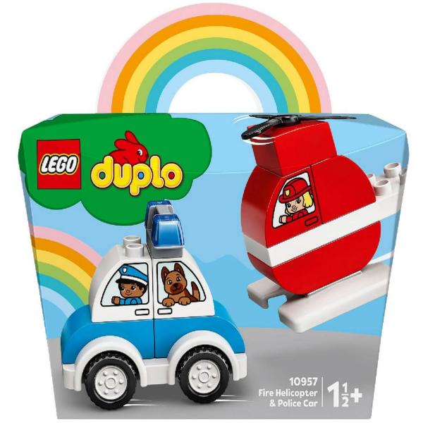 LEGO® 10957 DUPLO® : L'hélicoptère des pompiers et la voiture de police - Lego-10957
