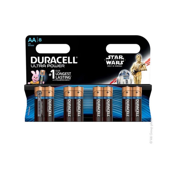 Piles AA LR06 Duracell Ultra power Star Wars x8 - Duracell-13032