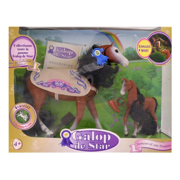 Figurine cheval Galop de Star : Jument et son poulain - LGRI-LA85004