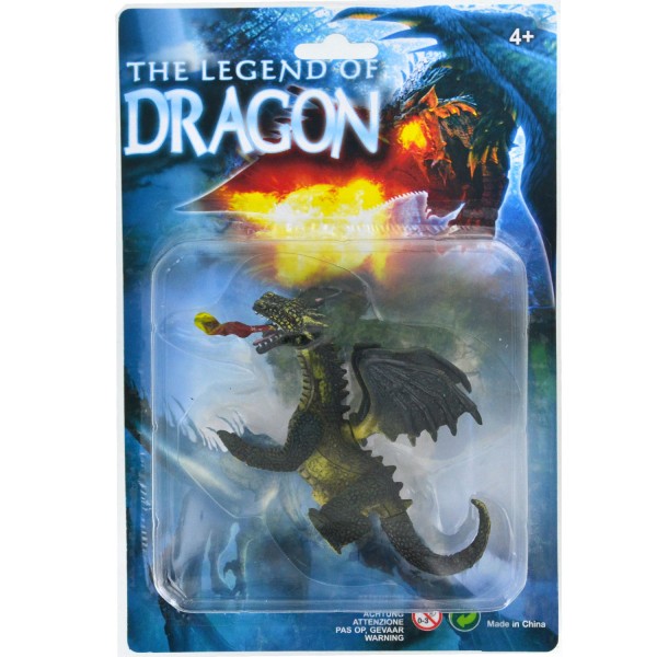 Figurine Dragon : noir à deux têtes - LGRI-GT93997-8