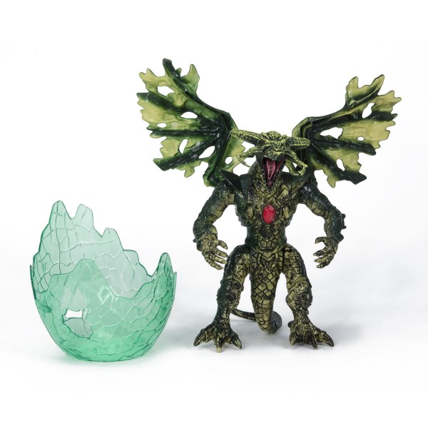 Figurine Dragon avec Oeuf : Vert au coeur rouge - LGRI-GT93986-1