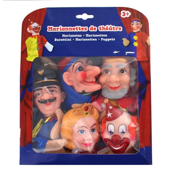 Marionnettes de théâtre : 5 marionnettes à main - LGRI-7099