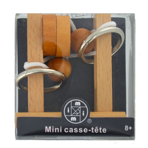 Mini Casse-Tête bois, métal et corde n°1 - LGRI-MIT6703-1