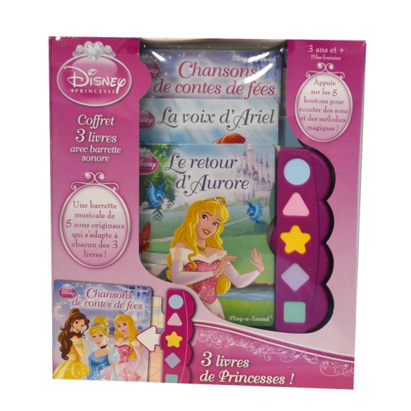 Coffret 3 livres musicaux Princesses Disney - PILFrance-7408911