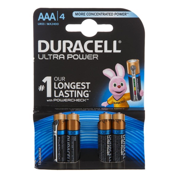Piles AAA LR03 Ultra Power x4 - Duracell-002548