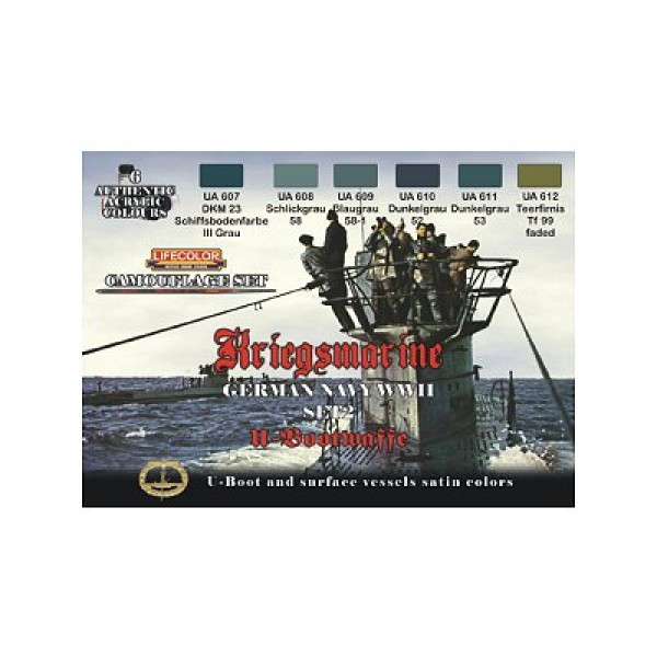 Kit de peintures - Camouflage Kriegsmarine 2 - Lifecolor-CS12