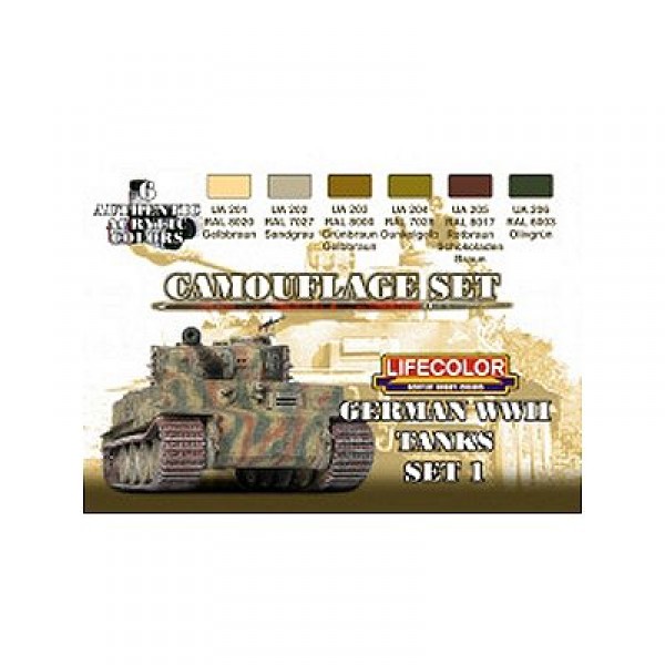 Kit de peintures - Camouflage Tanks allemands - Lifecolor-CS01