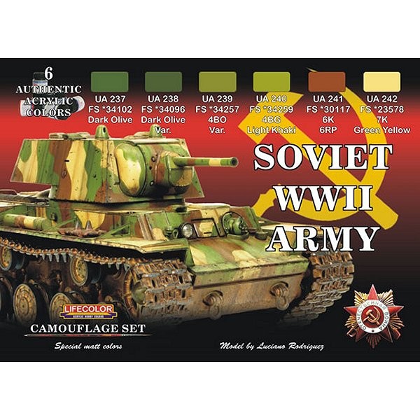 Kit de peintures - Chars soviétiques WWII - Lifecolor-CS23