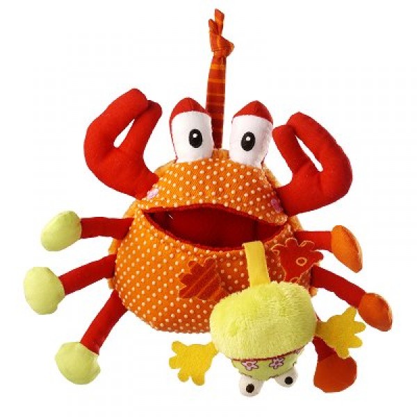 Peluche Hochet Oscar le crabe gourmand - Lilliputiens-86071