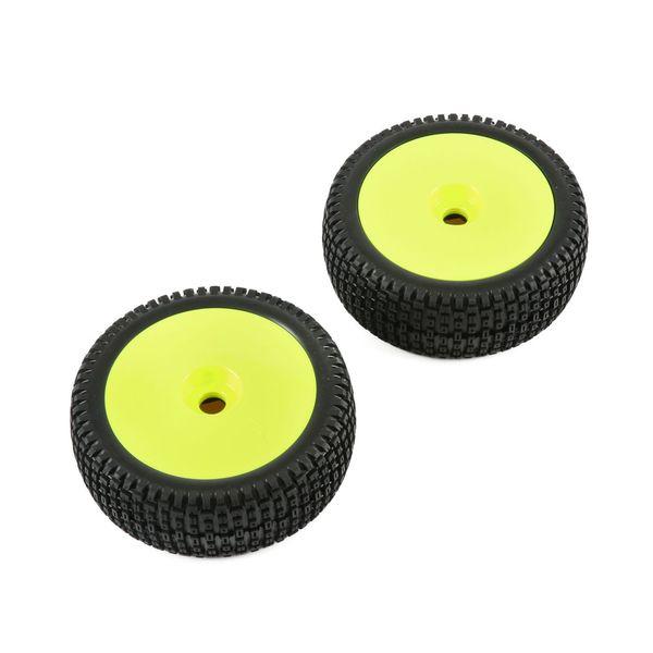 Premount Wheel & Tire, Yellow (2): 5IVE-B - TLR45004