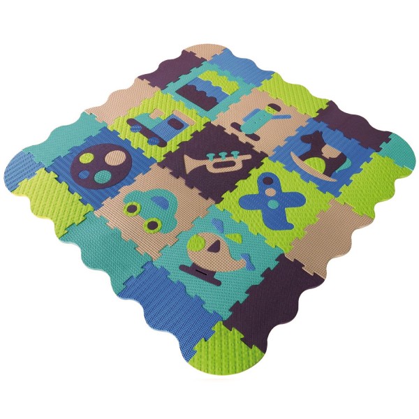 Tapis en mousse bleu - Ludi-1013