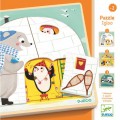 Djeco Encastrement 9 pièces en bois : Puzzle 3 niveaux Igloo