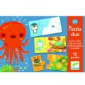 Djeco Puzzle 12 x 2 pièces : Duo cache-cache