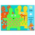 Djeco Tissage et gommettes : 6 lapins