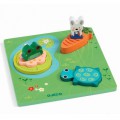 Djeco Encastrements en bois : 1, 2, 3 Froggy