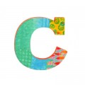 Djeco Lettre décorative en bois Paon : C