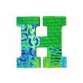 Djeco Lettre décorative en bois Paon : H