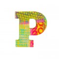 Djeco Lettre décorative en bois Paon : P