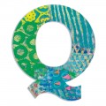 Djeco Lettre décorative en bois Paon : Q