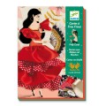 Djeco Set créatif couture : Cartes à frou-frous : Flamenco