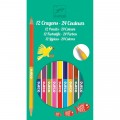 Djeco 12 crayons doubles 24 couleurs