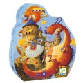 Djeco Puzzle 54 pièces : Silhouette : Vaillant et les dragons