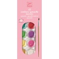 Djeco Peinture 12 pastilles de gouaches nacrées