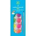Djeco Peinture 12 pastilles de gouaches Fluo