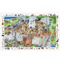 Djeco Puzzle 100 pièces - Poster et jeu d'observation : Château fort