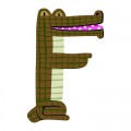 Djeco Lettre animaux en bois : F