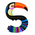 Djeco Lettre animaux en bois : S
