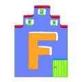 Djeco Lettre petite maison en bois : F