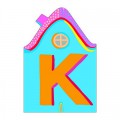 Djeco Lettre petite maison en bois : K