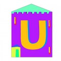 Djeco Lettre petite maison en bois : U