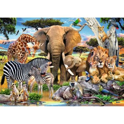 Puzzle 500 piÃ¨ces XXL : Les bÃ©bÃ©s de la savane