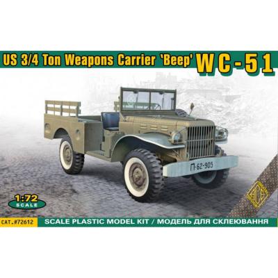 Maquette Véhicule militaire : WC-51 U.S. 3/4 ton weapons carrier Beep Maquette Véhicule militaire : WC-51 U.S. 3/4 ton weapons carrier Beep