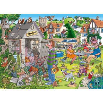 Puzzle 1000 pièces : Wasgij Destiny 28 - Le débarras de Papa ! Puzzle 1000 pièces : Wasgij Destiny 28 - Le débarras de Papa !