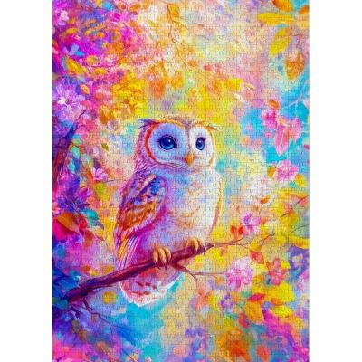 Puzzle 1000 piÃ¨ces : Hibou pastel