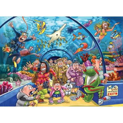 Puzzle 1000 piÃ¨ces : Wasgij Original 43 - Ãa sent le poisson