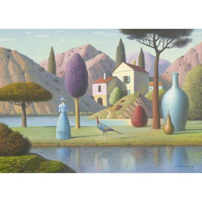 Puzzle 1000 piÃ¨ces : Timeless : Dame En Bleu