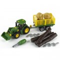 Klein Modèle réduit : Tracteur John Deere avec char à bois et à foin