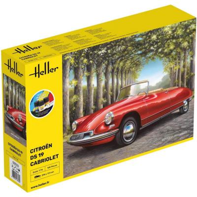 Heller Maquette Voiture : Starter Kit - Citroen Ds 19 Cabriolet