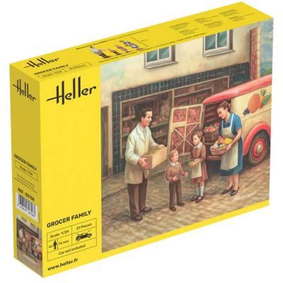 Maquette figurines - Famille d'épiciers - 1/24 Maquette figurines - Famille d'épiciers - 1/24