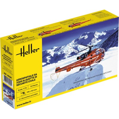 Heller Maquette Hã©Licoptã¨Reâ : Alouette Iii Sã©Curitã© Civile